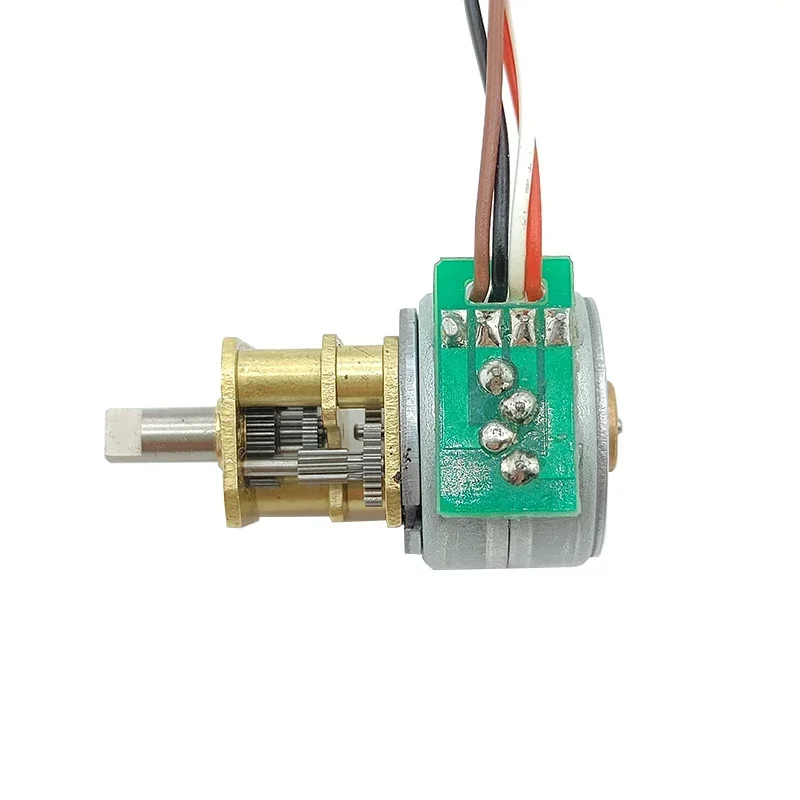 Mini 15mm Stepping Gear Motor 5V 2 Phase 4 Wire 3mm D Shaft Full Metal Gearbox DIY Smart Robot