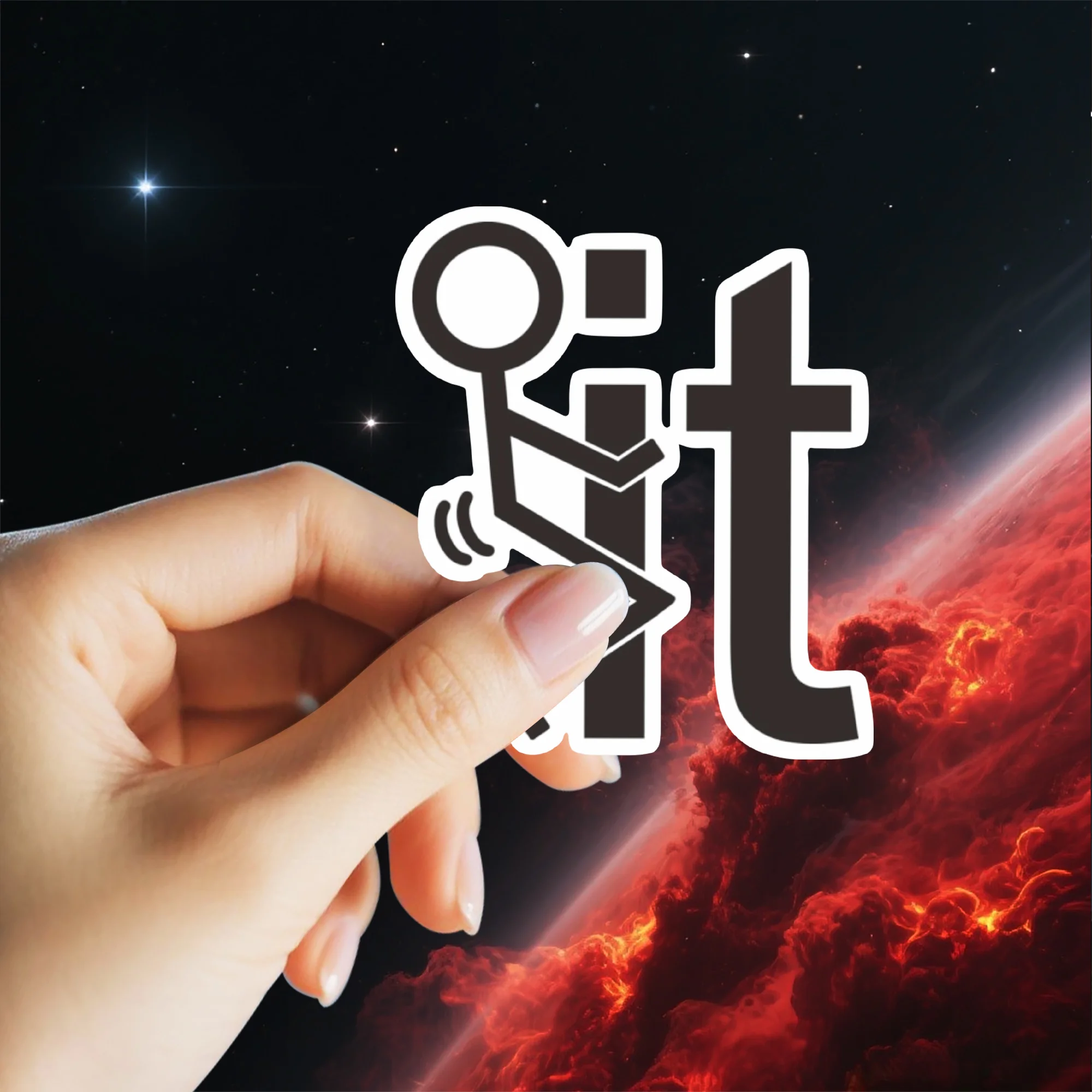 

1 шт., наклейки с юмористическими фигурками для взрослых-забавный дизайн фильма «Это», пародия с надписью «инопланетянина» и смелая надпись «Это»