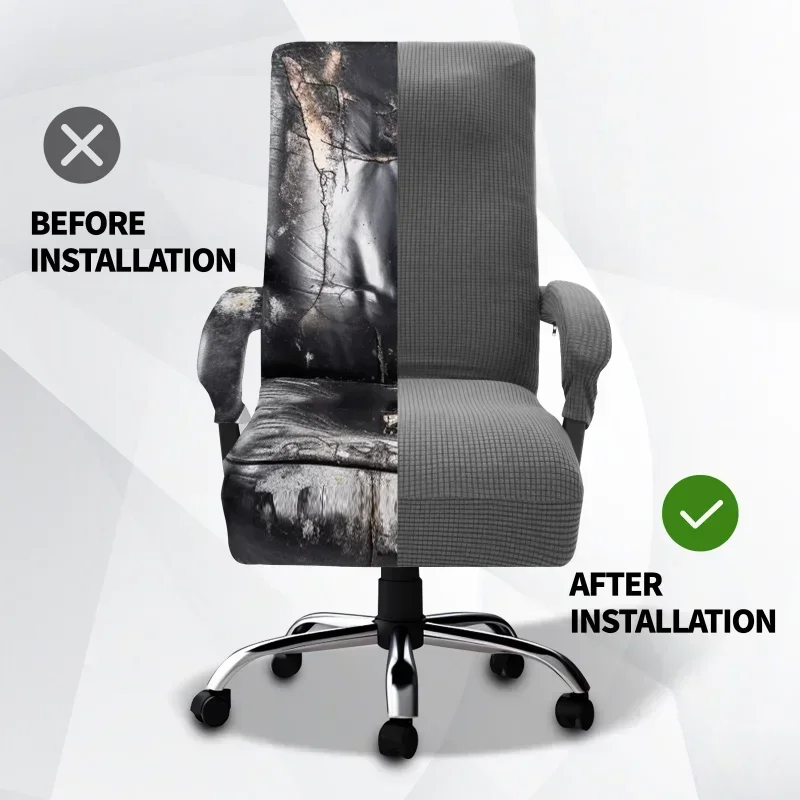 Thicken Jacquard Office Boss Chair Cover Elastic Boss Rotating Computer Chair Seat Case Stretch Chair Covers with Armrest Covers