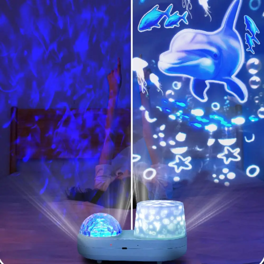 Soft Lighting Star Projector Lamp Delicate Appearance Flowing Wave Pattern Ocean Water Ripple Projector Warm Ambient