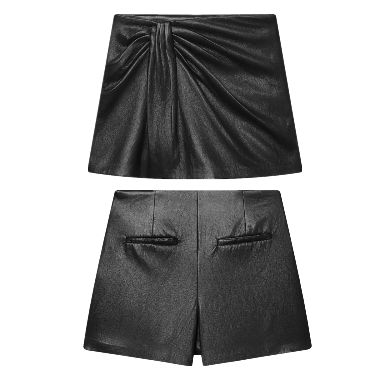 

Jenny&Dave 2026 French Fashion Elegant Retro Black Pleated High Waisted Mini Skirt Woman Clothing Faldas Skirts Cuteore Bermuda