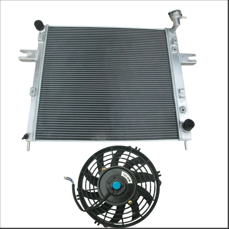 Aluminum Radiator+Fan For JEEP GRAND CHEROKEE WJ/WG 4.7L V8 1999-2000 99 00 AT/MT