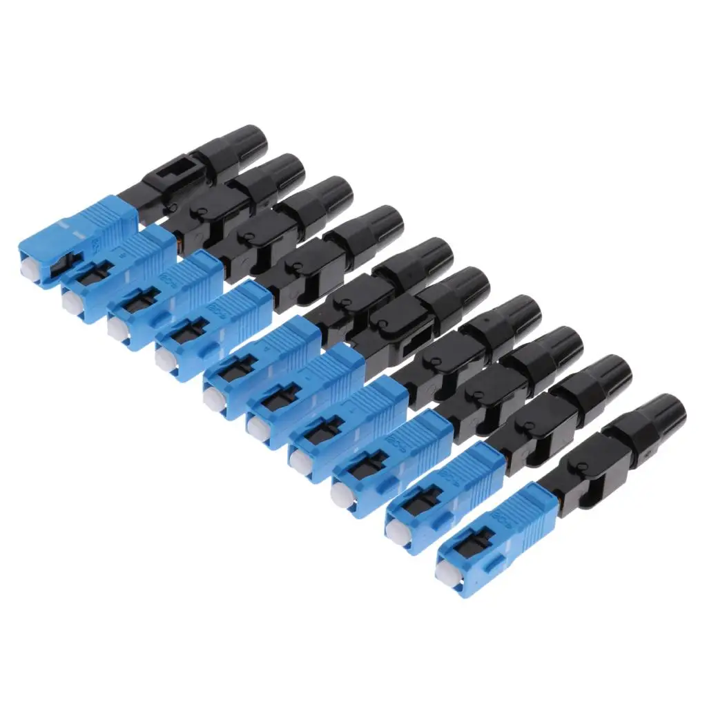 10x FTTH SC / UPC singlemode fiber optic cable quick connection adapter