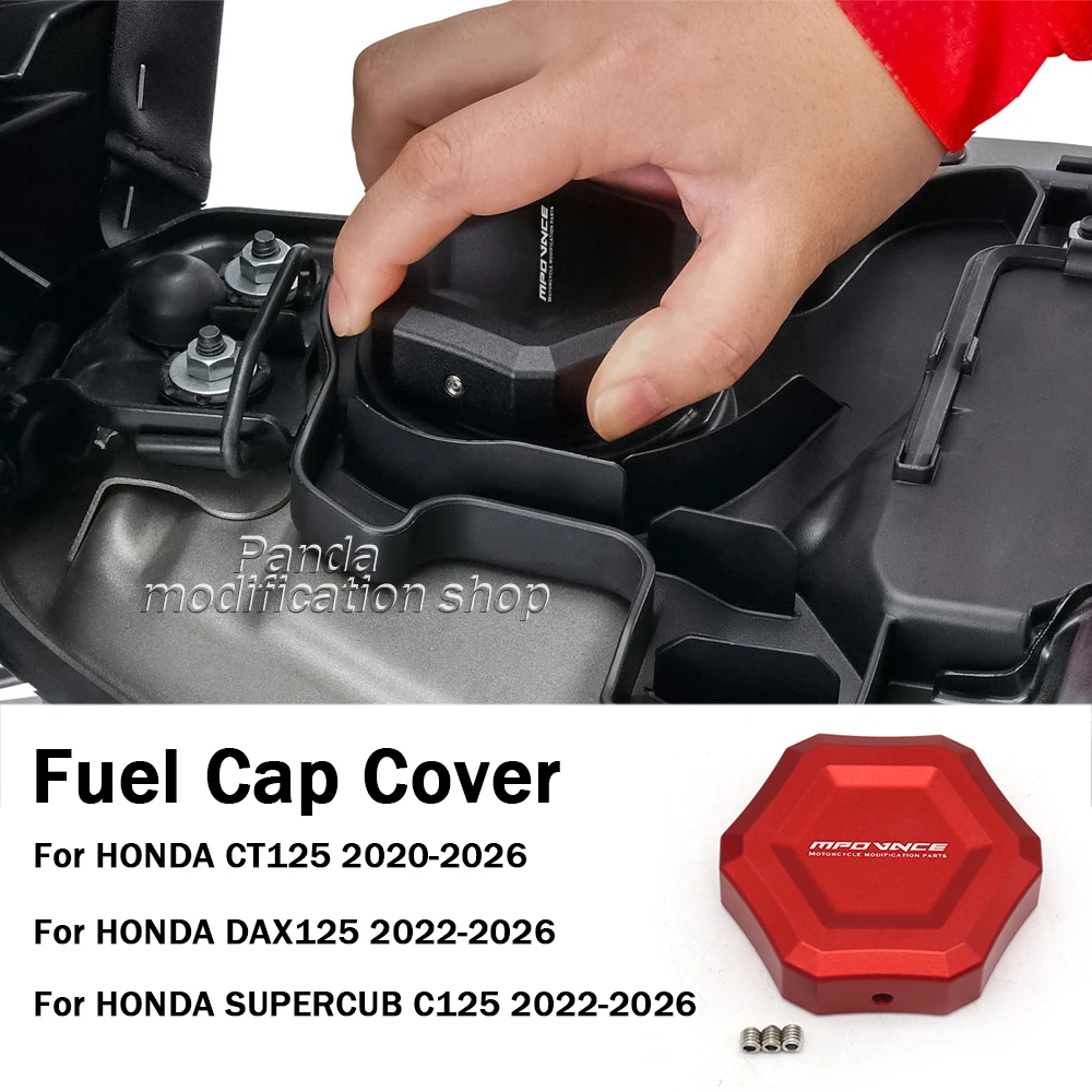 For HONDA CT125 DAX125 SUPERCUB C125 Trail 125 CNC Aluminum Fuel Cap Cover Gas Tank Cap Motorcycle Accessories