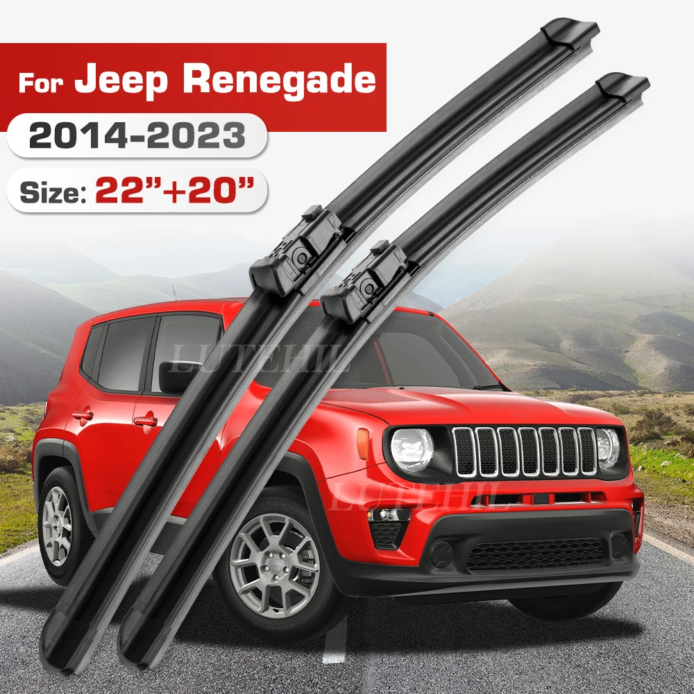 

Стеклоочиститель для Jeep Renegade BU 2014-2023 2015 2016 2017 2018 2019 2020, передние лобовое стекло, щетка для лобового стекла 22 "+ 20"