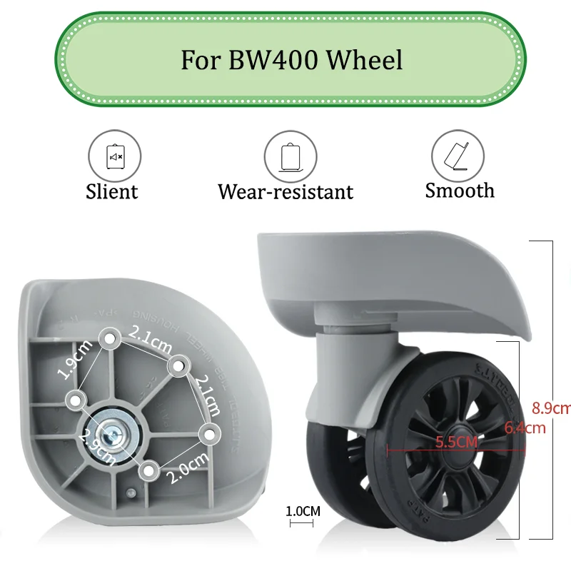 

For BW400 Universal Wheel Replace The Luggage with Quiet Wear-resistant Push-pull Smooth Shock Absorption Replacement Accessory