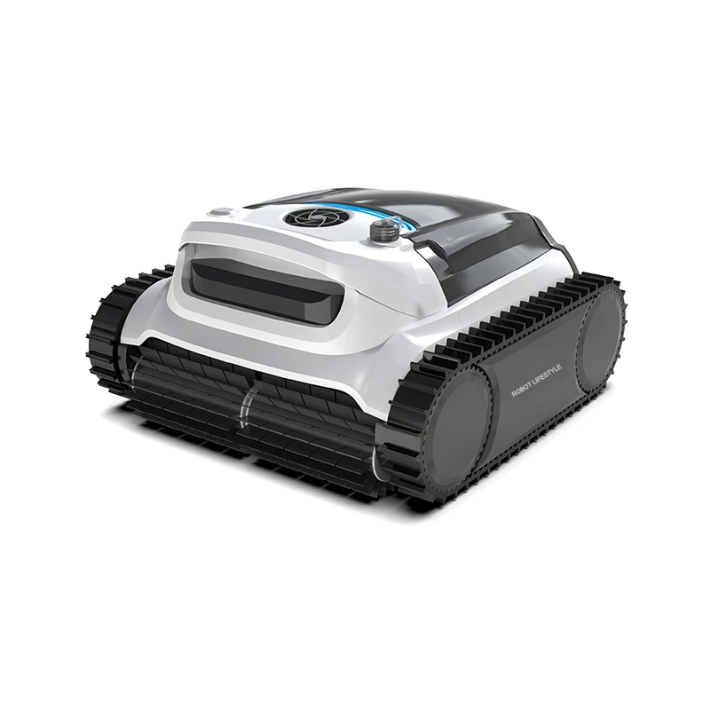 روبوت منظف حمام السباحة لاسلكي لحمامات السباحة الكبيرة والمتوسطة، وتخطيط طريق تطبيق الهاتف الذكي، وبطارية ليثيوم أيون بقدرة 10000 مللي أمبير في الساعة