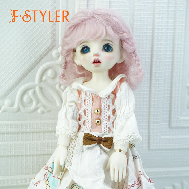 

FStyler Doll Wig Double Cute Double Braids Style BJD Doll Soft Mohair Doll Wig Hair 1/3 1/4 1/6 1/8 Accessories In Stock