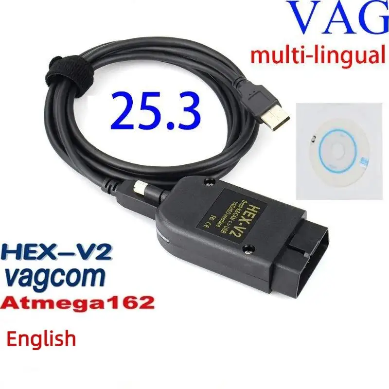 【MO】2026 V26.3 VAGCOM Interface VAG CAN HEX V2 Update For Most Brand Automobile Seat Car Diagnostic Tool