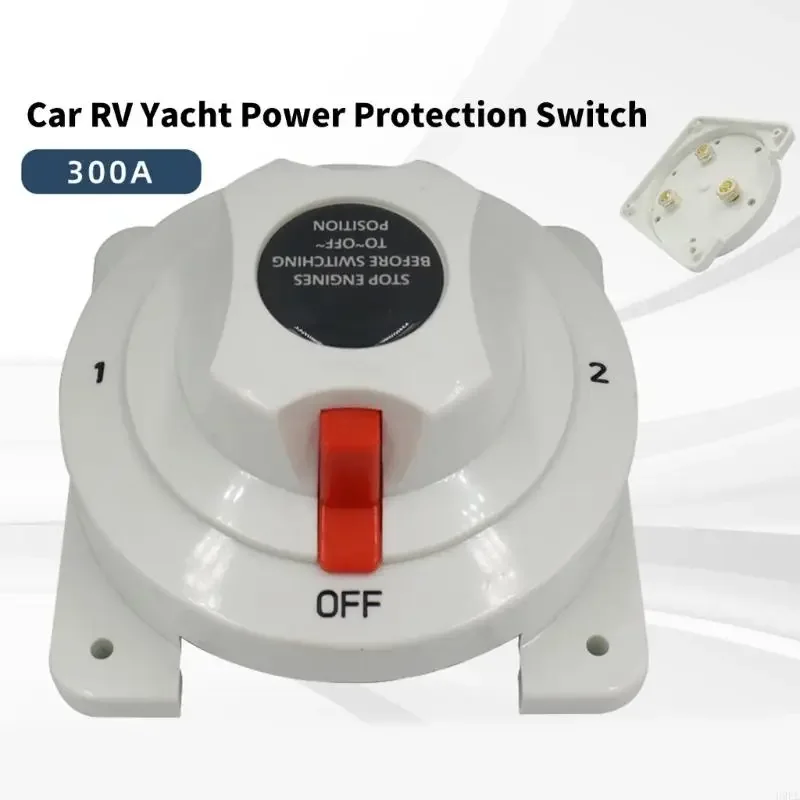 

3 Position Marine Battery Switches 300A Heavy Current Plastic Housing Brass Iron Components For Boat Electrical Systems D7YA