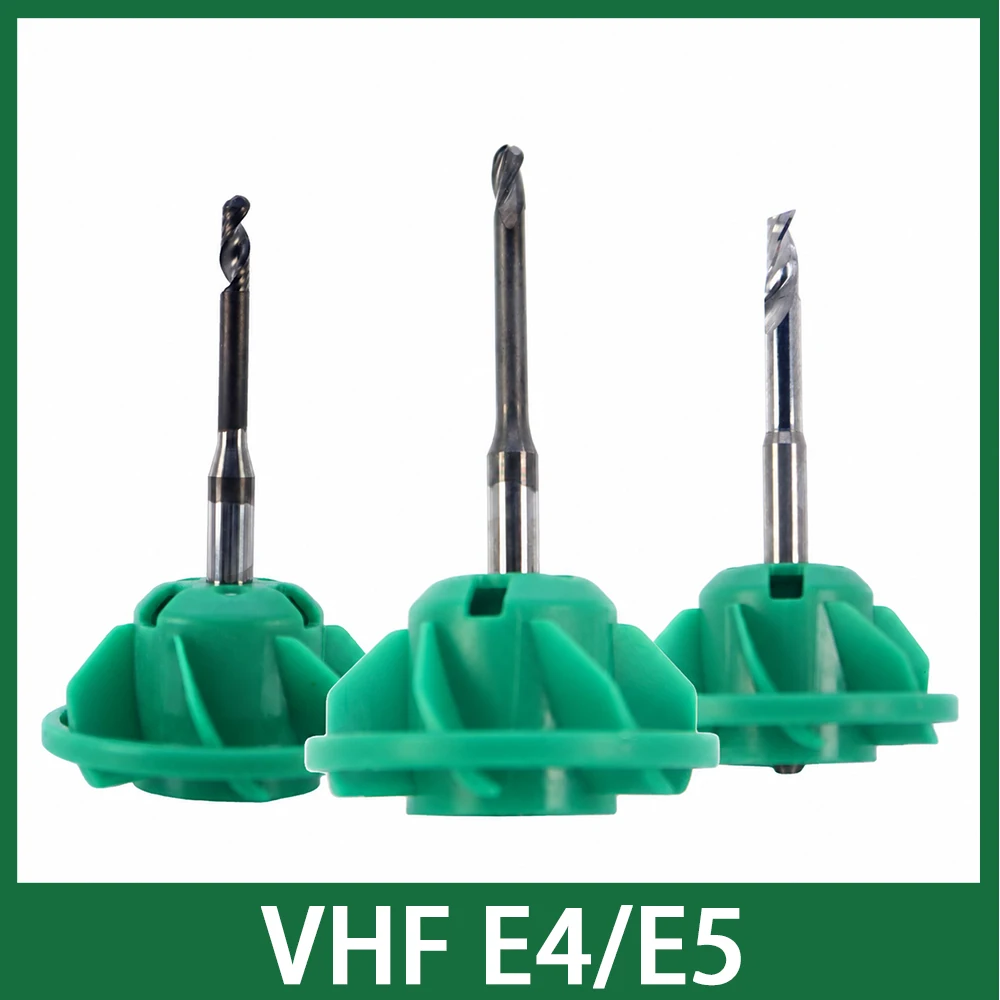Milling Cutters Compatible with VHF E4, E5 with Air Tools for Zirconia, PMMA, Wax, PEEK, Etc