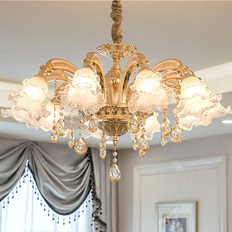 

Gold crystal chandelier modern lighting for living room dinning room Chandelier lights Crystal k9 chandeliers Crystal Lights