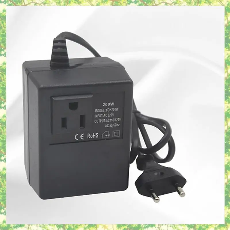 محول الطاقة الذكية منظم الجهد 220 فولت إلى 110 فولت محول جهد كهربي محول تنحى عكس 200 واط الاتحاد الأوروبي التوصيل