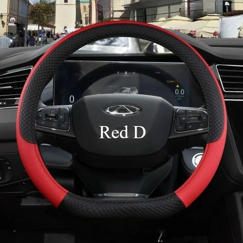 

Car Steering Wheel Cover for Chery Tiggo 7 Pro Plus Tiggo 8 Plus Tiggo 5X Pro 9 Colors PU Leather Accessories 38cm size