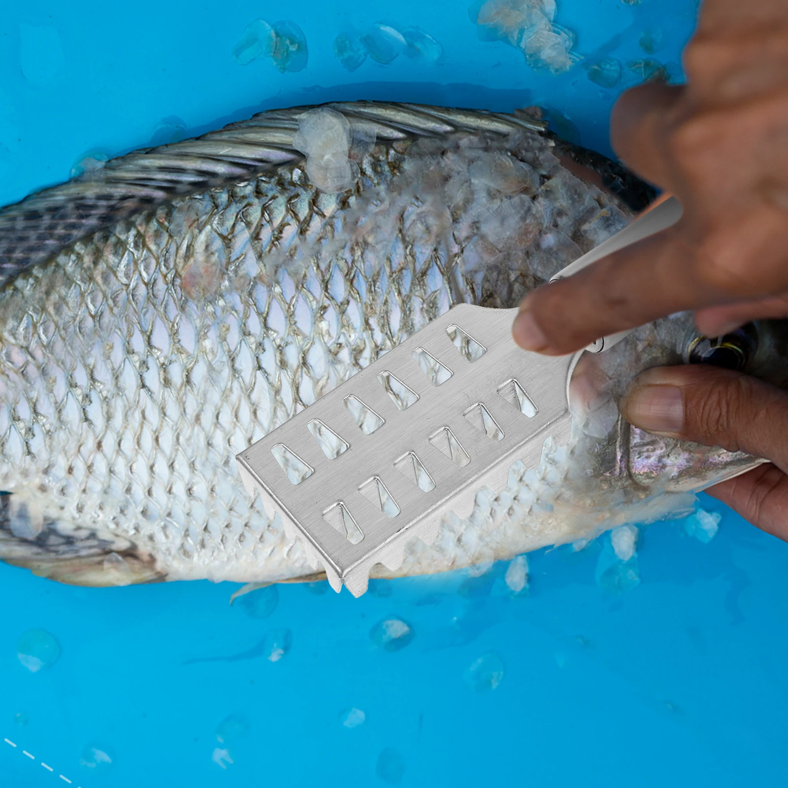 

Скребок для рыбьей чешуи из нержавеющей стали, быстрая очистка, эргономичный очиститель кожи рыбы, безопасное средство для удаления чешуи с
