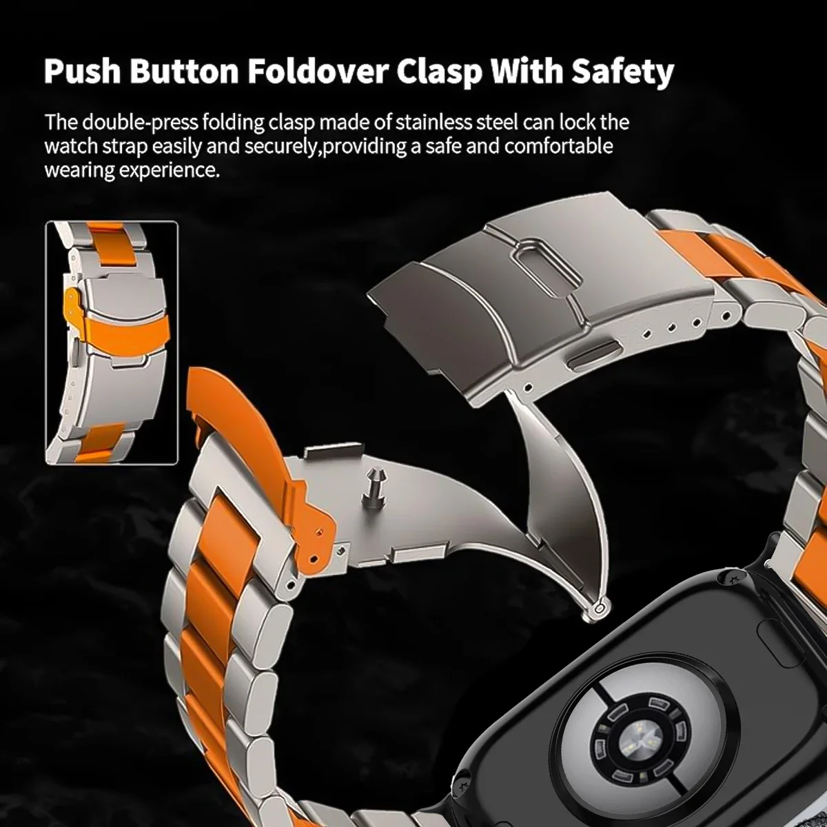 ไทเทเนียมหรูหราสําหรับนาฬิกา Huawei D2 ธุรกิจสายรัดโลหะสําหรับ Huawei Watch D2 ไม่มีช่องว่างสายรัดข้อมืออุปกรณ์เสริม