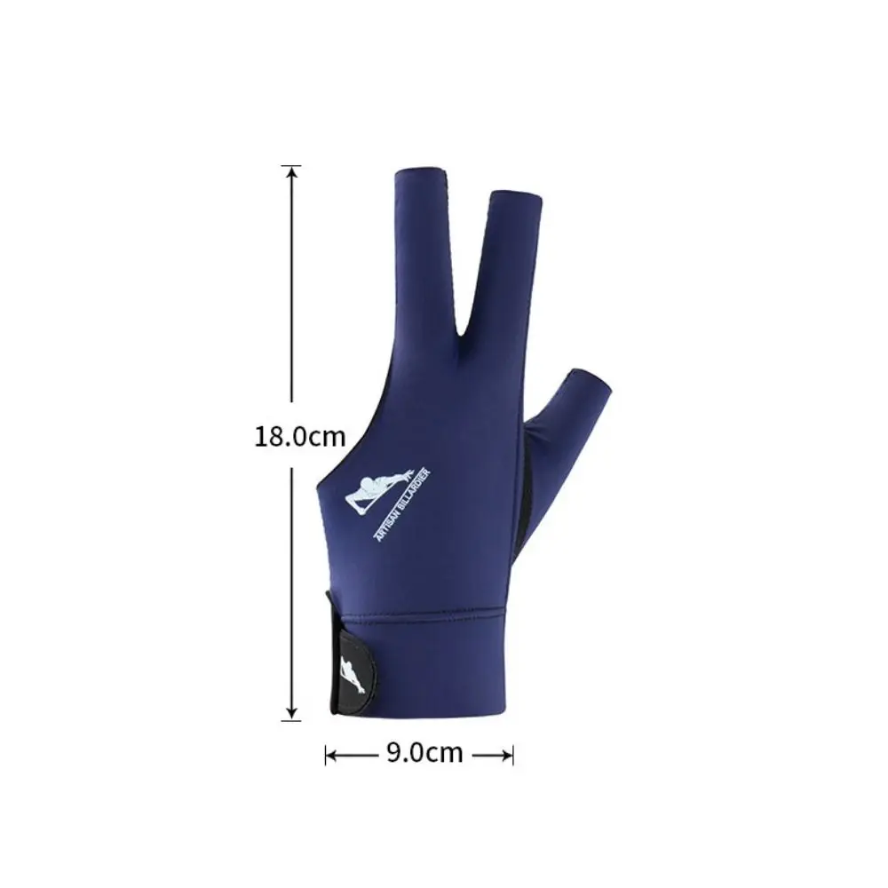 Anti-sweat Billiards Gloves Elasticity Non-slip Open 3 Fingers Gloves Wear-resistant High Elastic Three Finger Gloves