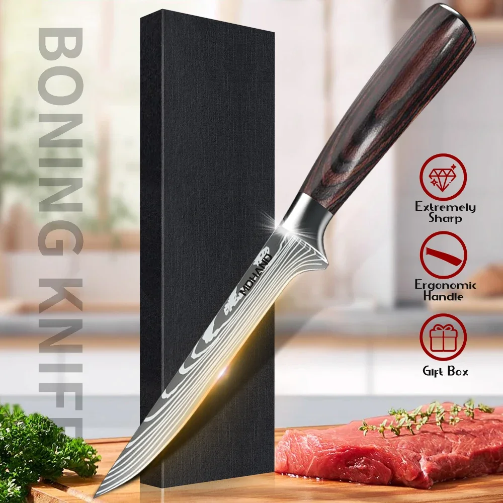 

Boning Knife Fish Meat Cleaver Stainless Steel Fillet Butcher Knife Boning Knife Fish Slicing Vegetable Fruit Cutter Kitchen