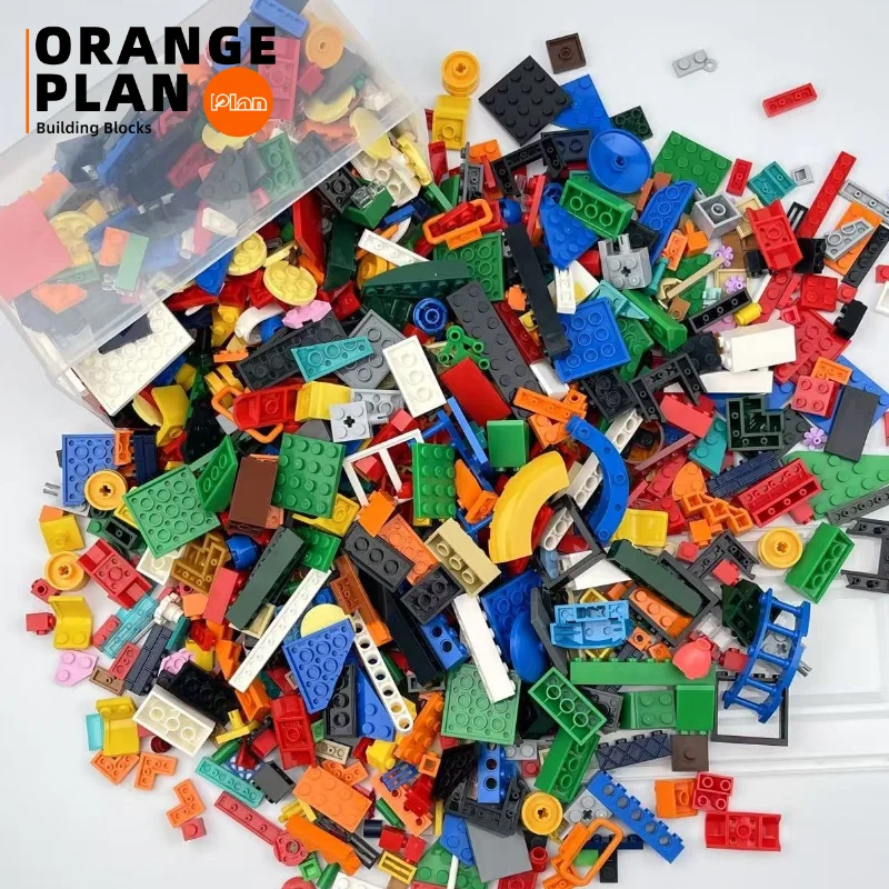 オレンジプラン 200g/500g/1000g 小粒ブロックパーツ MOC ブロックおもちゃ 収納ボックス入り DIY 組み立てブロック