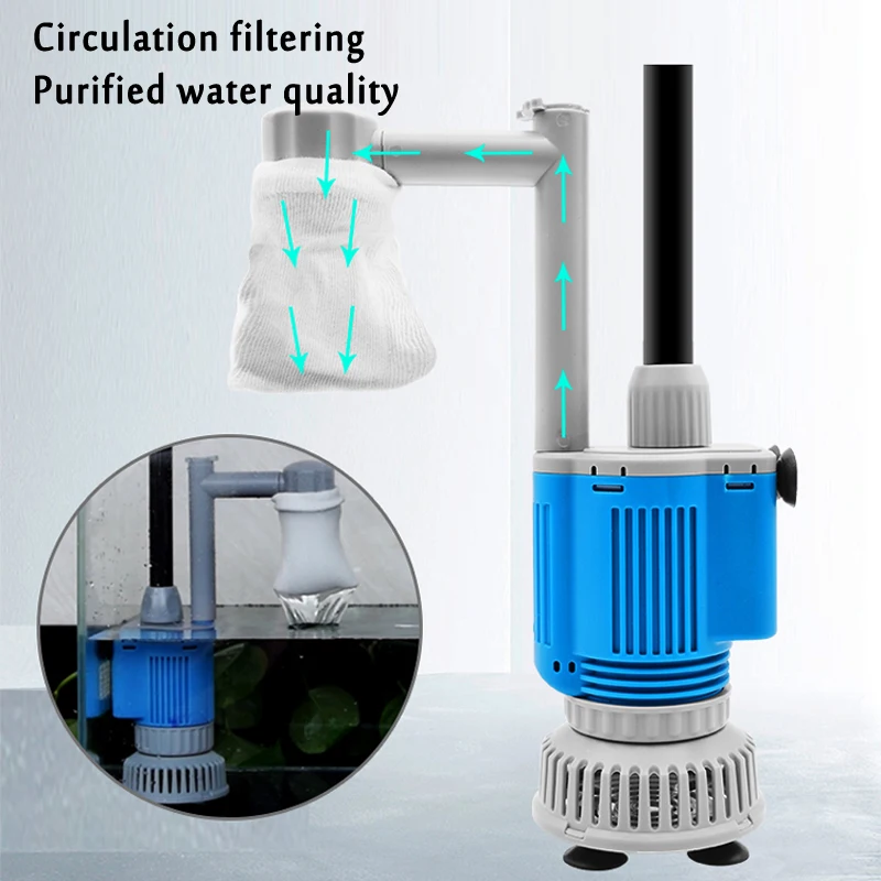 220v Electric Aquarium Fish Tank  Water Change Pump Cleaning Tools Water Changer Gravel Cleaner Siphon Water Filter Pump