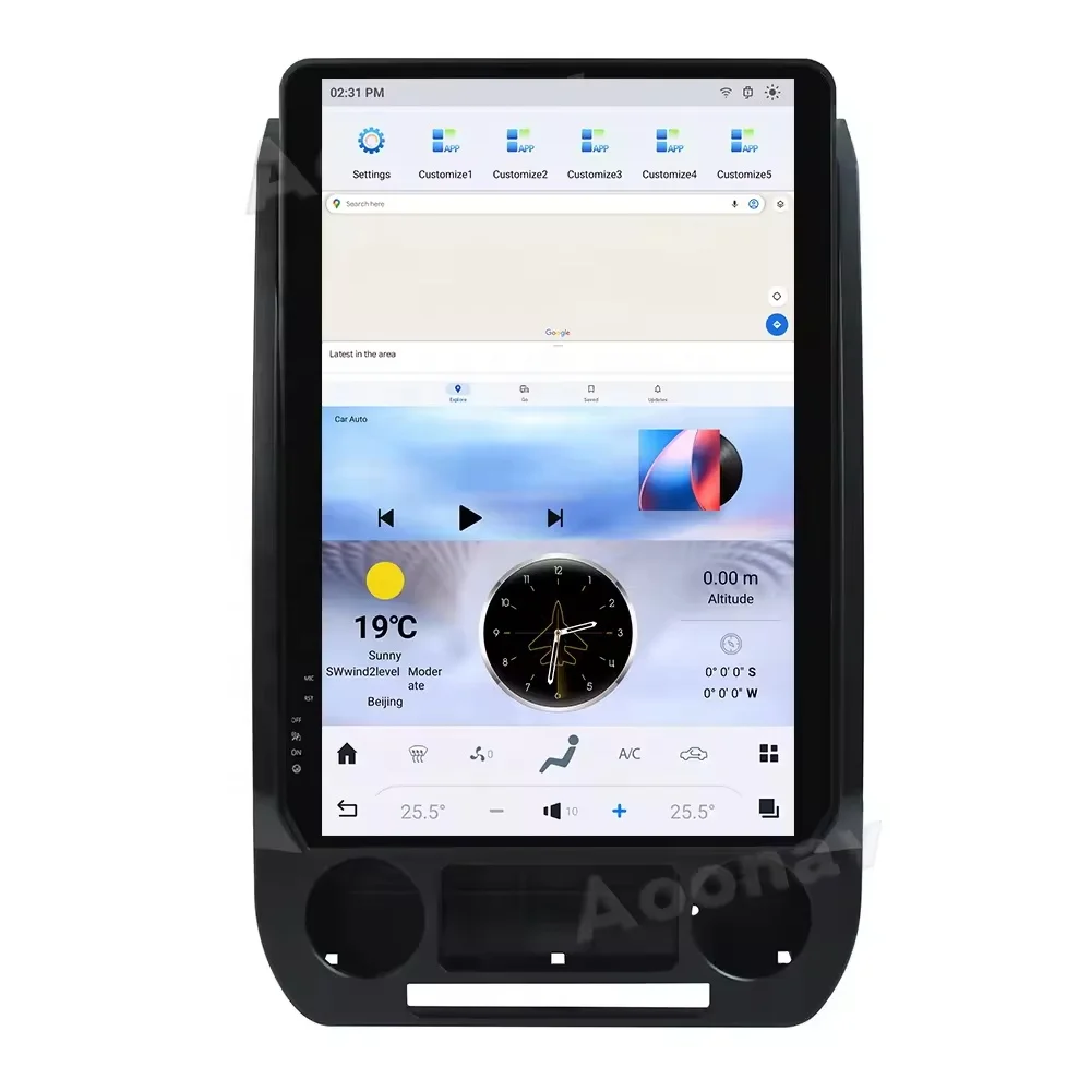 

14,4-дюймовый автомобильный радиоприемник Android 13, для Ford F150 2015-2024, GPS-навигация, мультимедийный видеоплеер, беспроводной Carplay Qualcomm