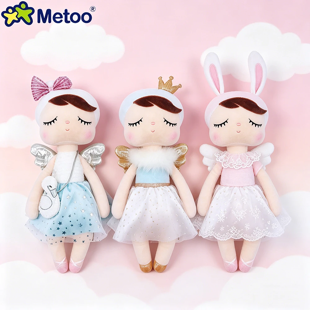 34cm Original Metoo Angela Rabbit Plush Doll Soft Stuffed Animal Toy for Kids Baby Girl Appease Sleeping Pillow Birthday Gift