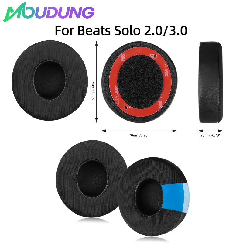 

For Beats Solo 2.0/3.0 Headset Ultra-soft Cover Replacement Ear pads Cushion Earbuds