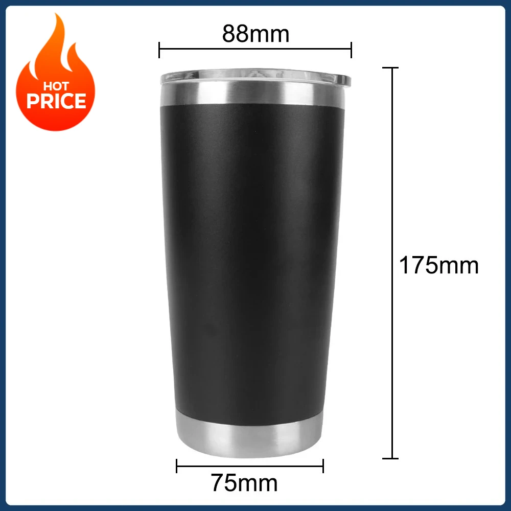 

20oz Customized Tumbler With Lid Stainless Steel Vacuum Insulated Double Wall Travel Cup Protable Cold And Hot Coffee Car Mug