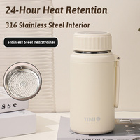 1500ml Large Capacity Stainless Steel Thermos Sport Water Bottle with Filter Drinking Kettle for Hiking Fitness Camping Outdoor