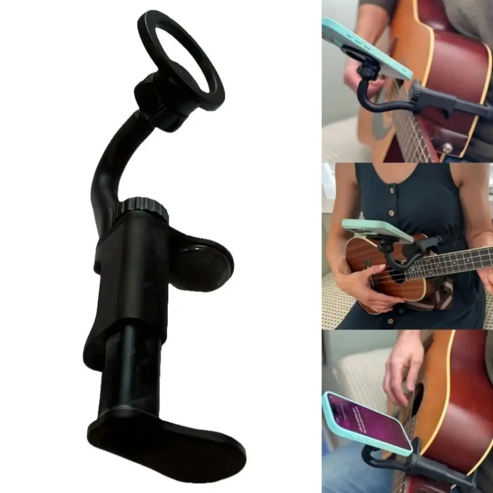 

Adjustable Magnetic Guitar Phone Holder Non-slip Strong Magnetic Musical Instrument Phone Stand Easy To Install Hands-Free