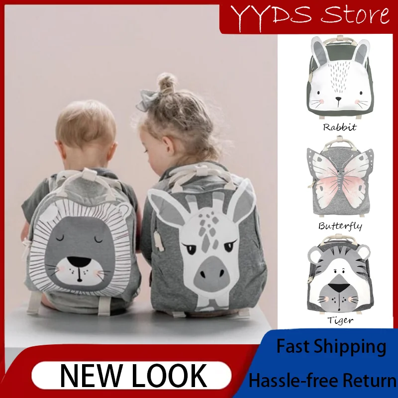 

Cartoon Animal Kids' Backpack: Room Decor, Double-Shoulder, Cute Style, All-Season Versatile