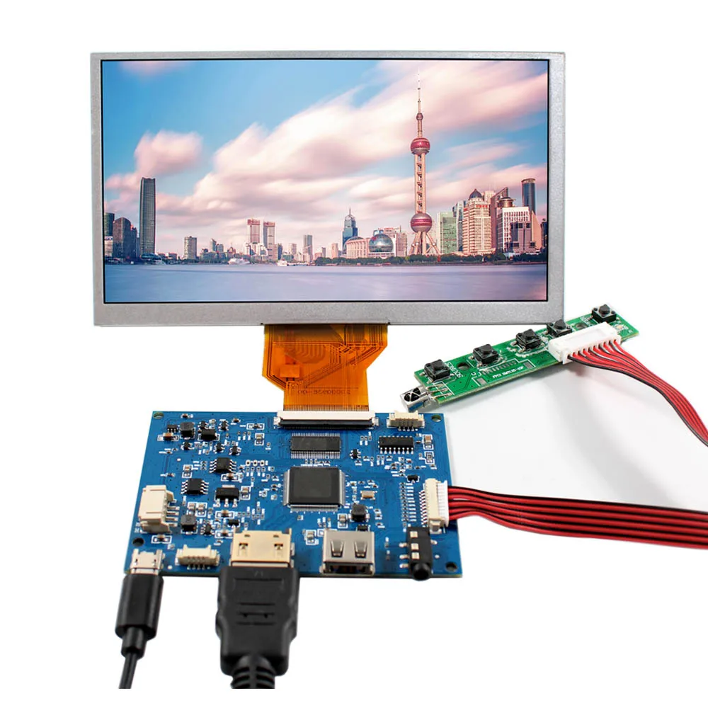 Universal Main Board Usb Play Video Car Led Display Screen 50Pin Flexible Lcd Display 6.5Inch 800X480 Ips Tft Lcd Display