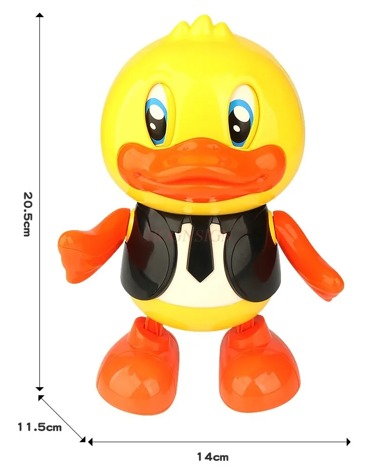 Danza elettrica Little Cute Duck Light Music oscillante Little Duck Dance Robot giocattolo per bambini