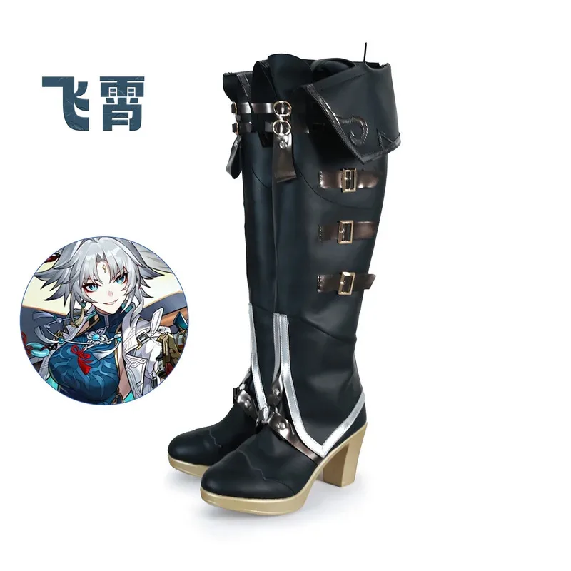 

Honkai Star Rail Feixiao Cosplay Boots Comic Anime Halloween Party Game Cosplay Women Shoes Prop