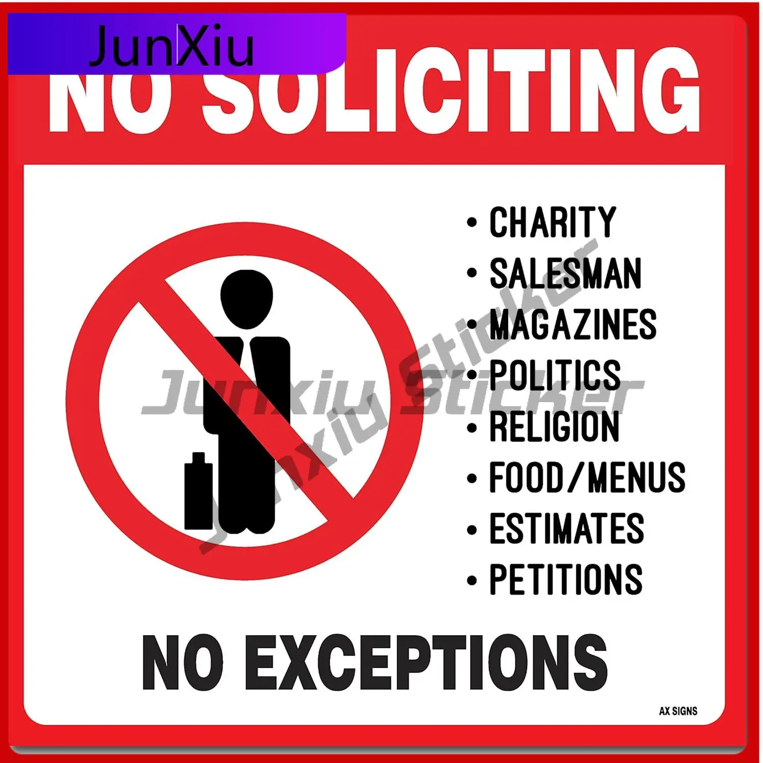 

(Pack) No Soliciting Sign,. Aesthetic Car Motor Home Motor Home Truck Boat Vinyl Walls Accessory Vintage Trendy Unique Cute