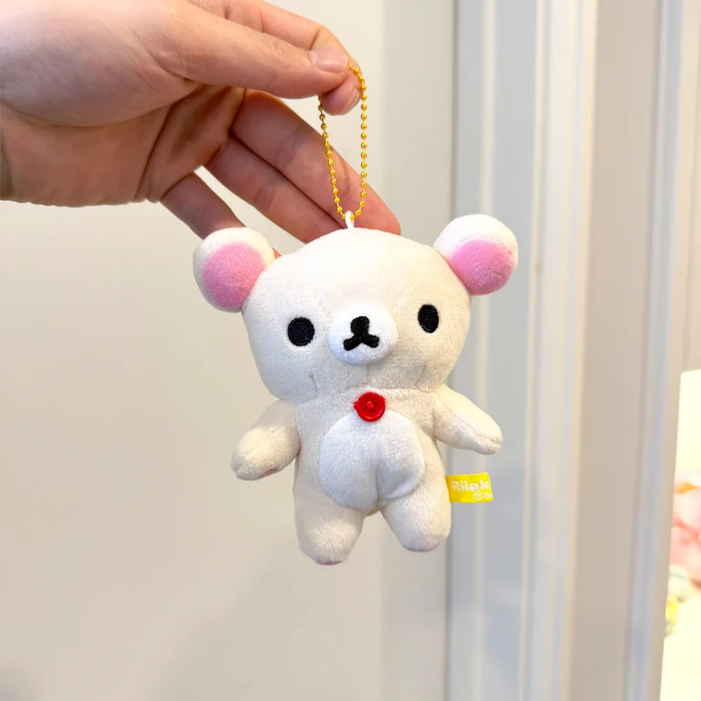 Kawaii Rilakkuma Cartoon Cute Plush Toys Backpack Pendant Keychain Decoration Soft Stuffed Doll Boys and Girls Birthday Gifts