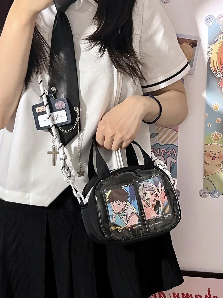 Small Kawaii Purses and Handbags Girls Shoulder Bag Ita Bag Japanese Harajuku Mini Crossbody Bags Women Transparent Clear Itabag