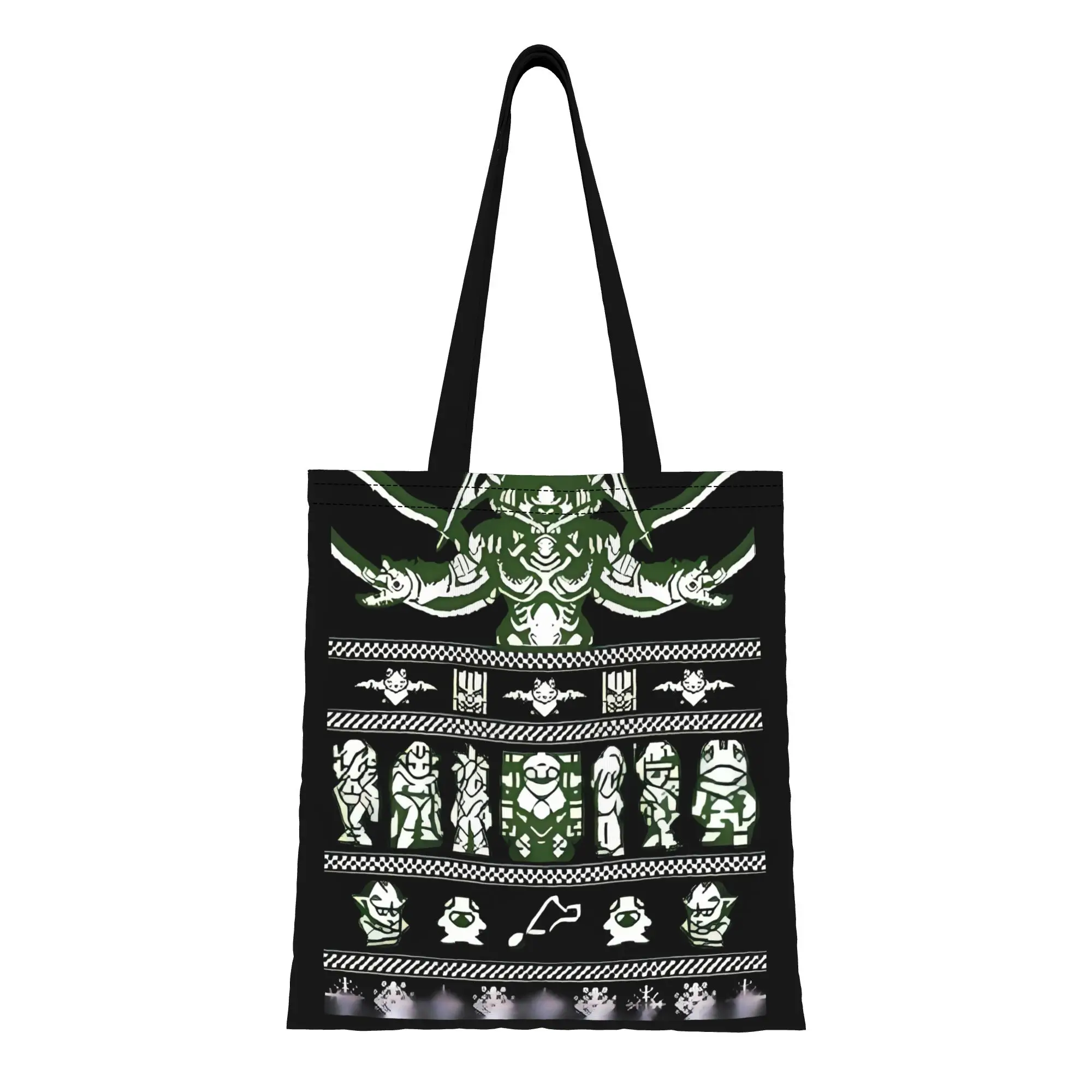 

C-Chrono Trigger Christmas Sweater Canvas Woman Tote Bag for Shopping Travel Outdoor Heavy Duty Shoulder Handbag