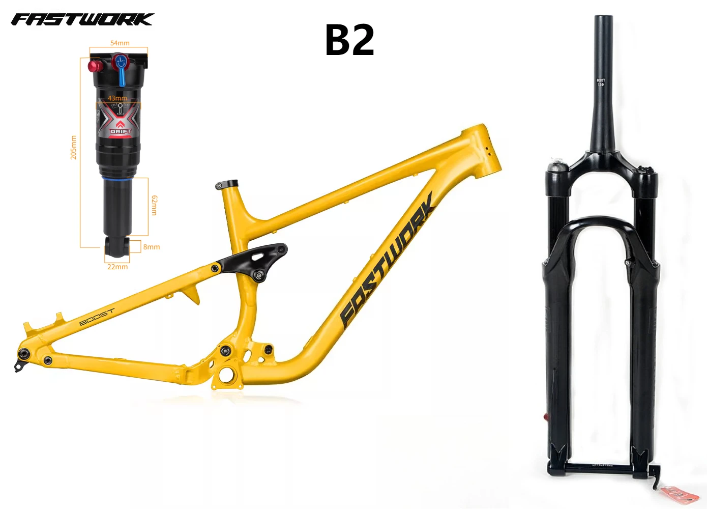 

2025 Популярная рама B2 BOOST 148*12 мм MTB с полной рамой подвески из алюминиевого сплава для скоростного спуска с мягким хвостом, рама горного велосипеда 27,5/29 дюймов