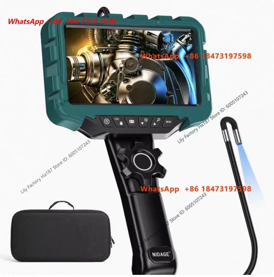 7-Inch Screen 6mm Single/Dual Lens 1080P 360° Steering Endoscope HD Camera Car Maintenance Engine Carbon Deposition Detection