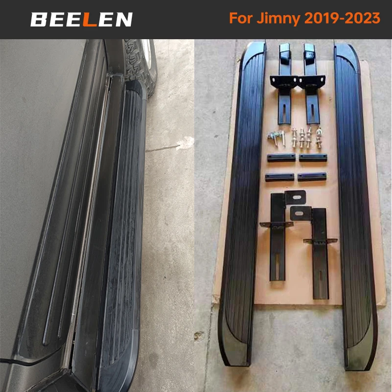 2PCS Aluminum alloy material Car footboard Welcome side step bar foot pedal running board For Suzuki Jimny 2019-2024 JB64-JB74