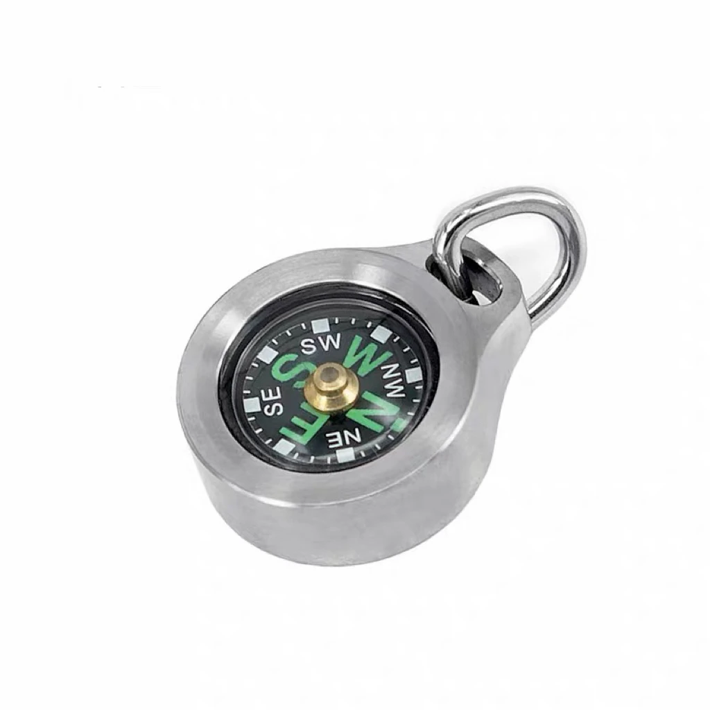 

Brass Compass CMP Titanium Compass with Lanyard Bead Chain Directional Identity Pendant Easy-to-Read Dial Display for Hiking