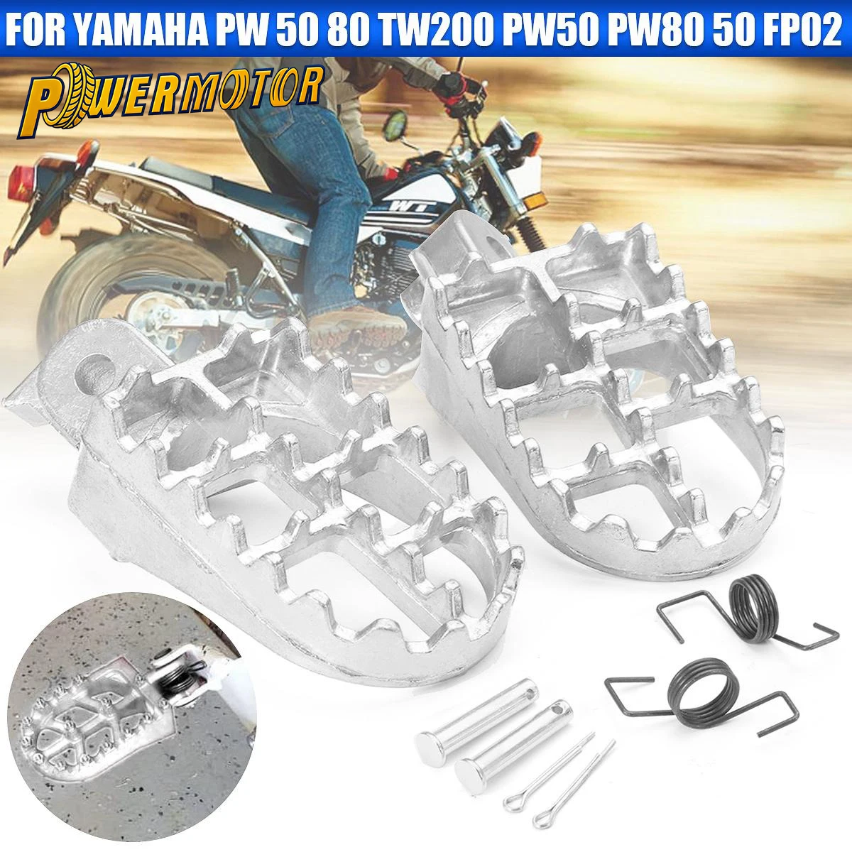

Motorcycle CNC Foot Pegs Rests Pedals Accessories For Yamaha PW50 PW80 TW200 Honda CRF80 CRF100F XR50R CRF50 CRF70 Dirt Bike