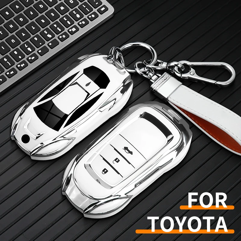 Remote Control Key Shell Bag TPU Unique Sports Car Styling Funda Llave Fit For Toyota Camry RAV4 Corolla Avalon Levin Wildlander