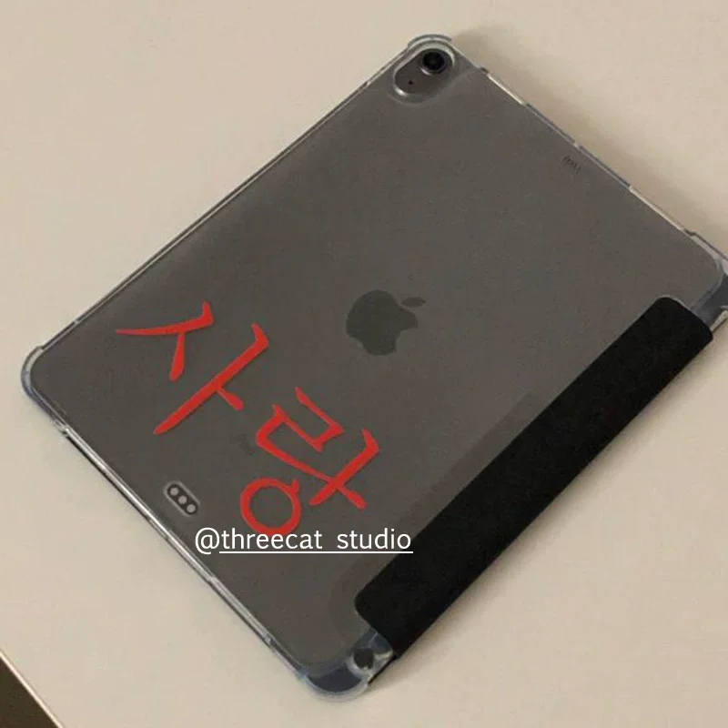 Red Black Korean Girl ins Y2K Cool Tablet Case For iPad A16 11th 10th For iPad 10 9 8 7 Air 6 5 4 3 2 Pro 11 Mini Stand Cover