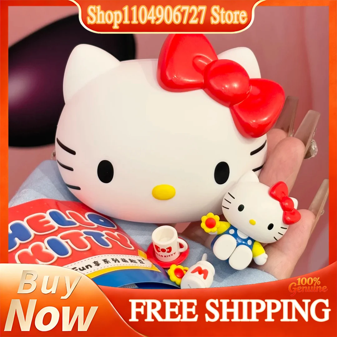 Hello Kitty Daily Fun Share Serie: Niedliche Mini-Bohnen Blindbox Desktop-Figur, Trendiges Spielzeug-Geschenk für Kitty-Fans und Sammler