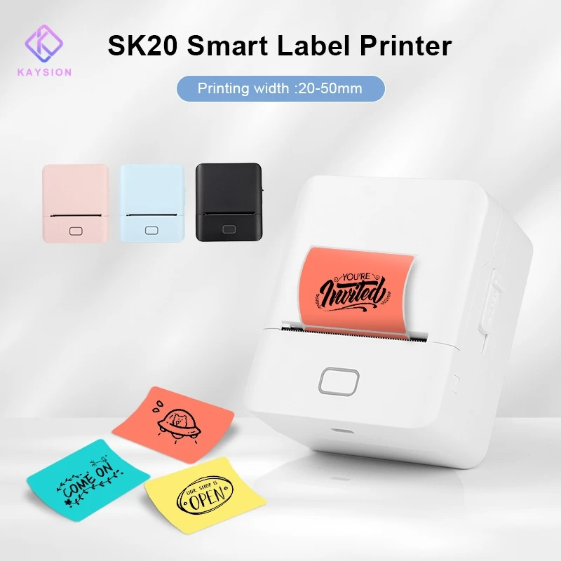 

Portable Printer Mini Thermal Printers Sticker Maker Machine Wireless Bluetooth Connect with Mobile Phone Support Computer