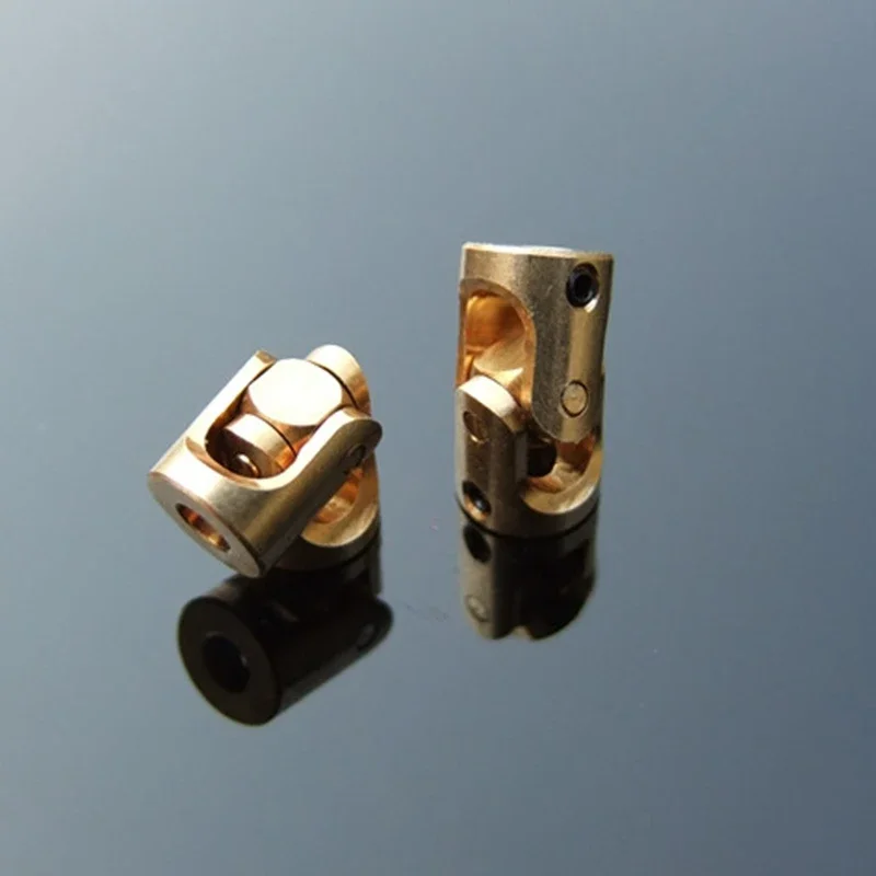 3 มม.ทองเหลืองทองแดง Universal Joint Coupling DIY 1:24 1:18 รุ่นเกียร์เรือเครื่องบิน