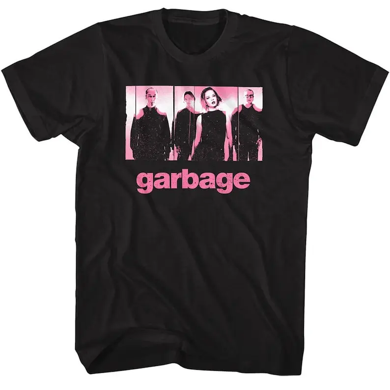 

Garbage Pink Offset Black Adult TShirt