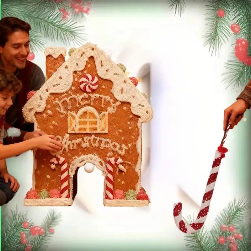 

Мини-пряничный игровой набор для гольфа, забавная деревянная рождественская игрушка, мини-праздничный домашний гольф с праздничными препятствиями, игра для семейной вечеринки